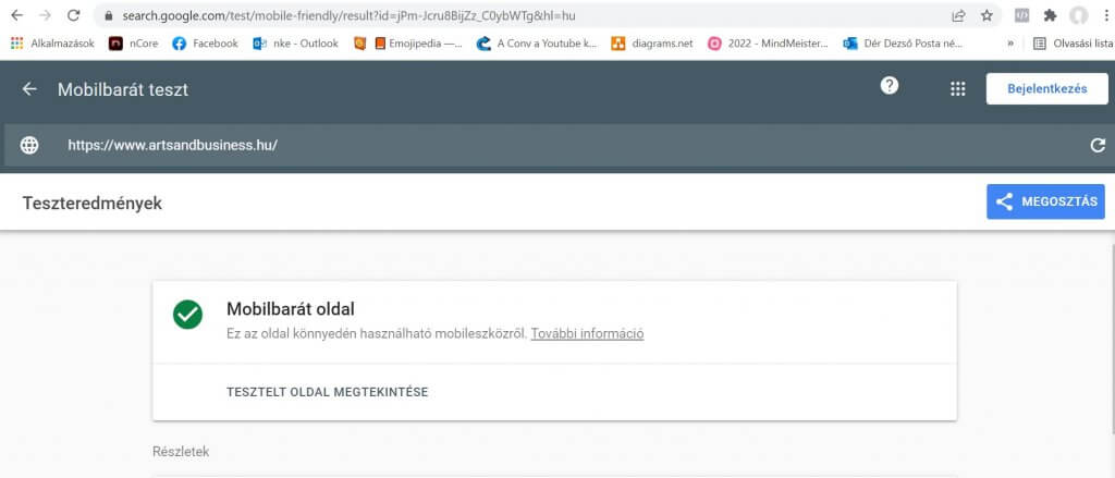 A weboldal mobilbarát
