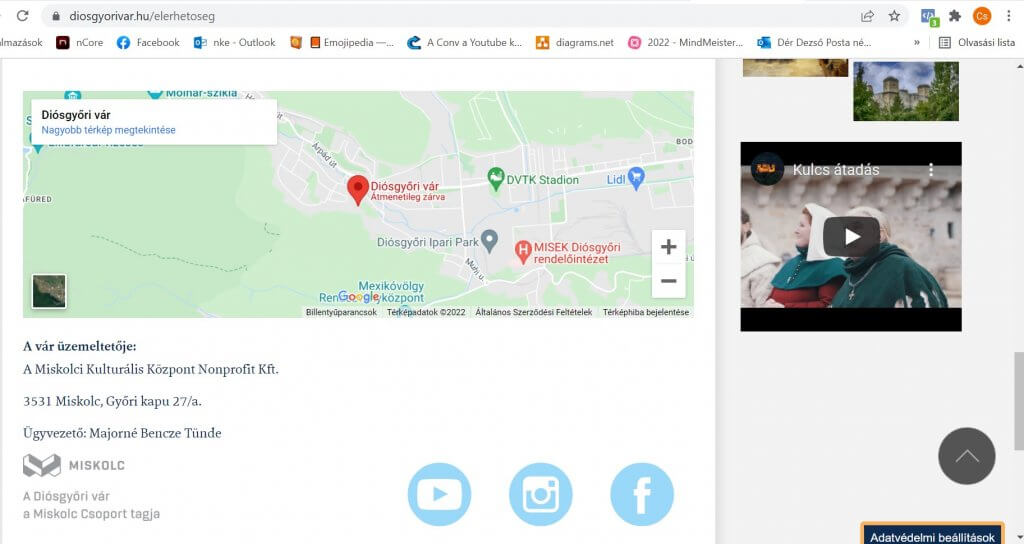 A Google Térkép beágyazása megfelelő