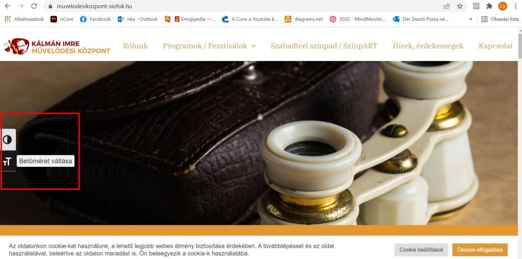 Akadálymentesítést jelző ikonok a weboldalon